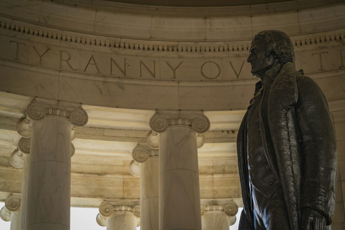 A statue of Thomas Jefferson, the author of one of the most famous quotes of all time