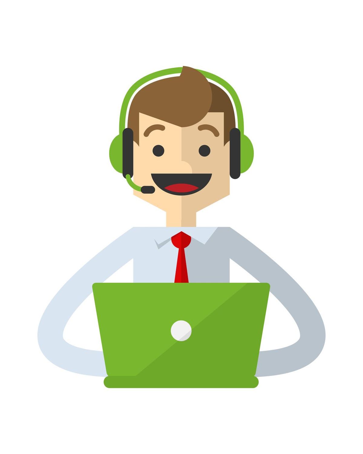 businessman doing customer service