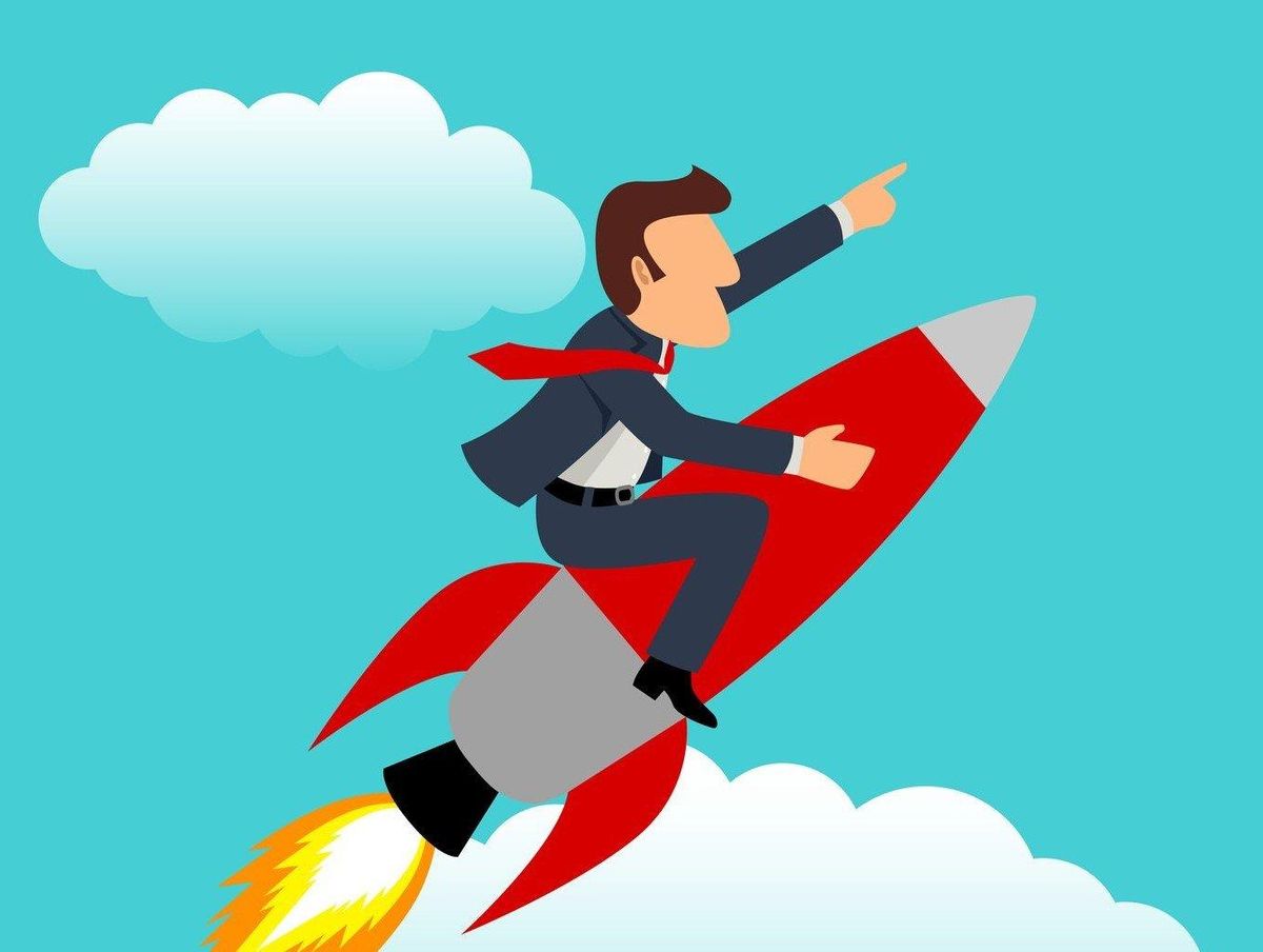 Businessman in public relations improving his brand via storytelling