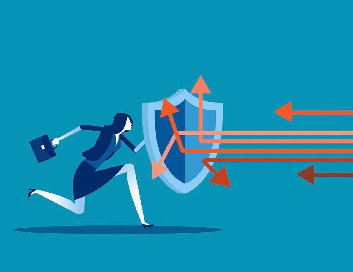 businesswoman fighting inflation