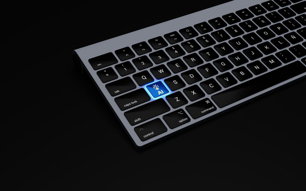 Keyboard with the letters AI symbolizing AI applications in business