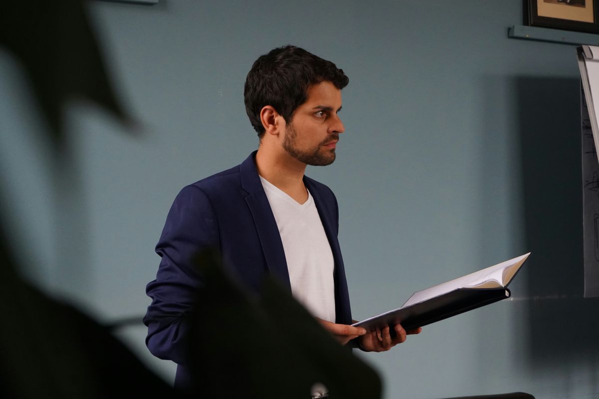 Leader with a commanding presence in a room