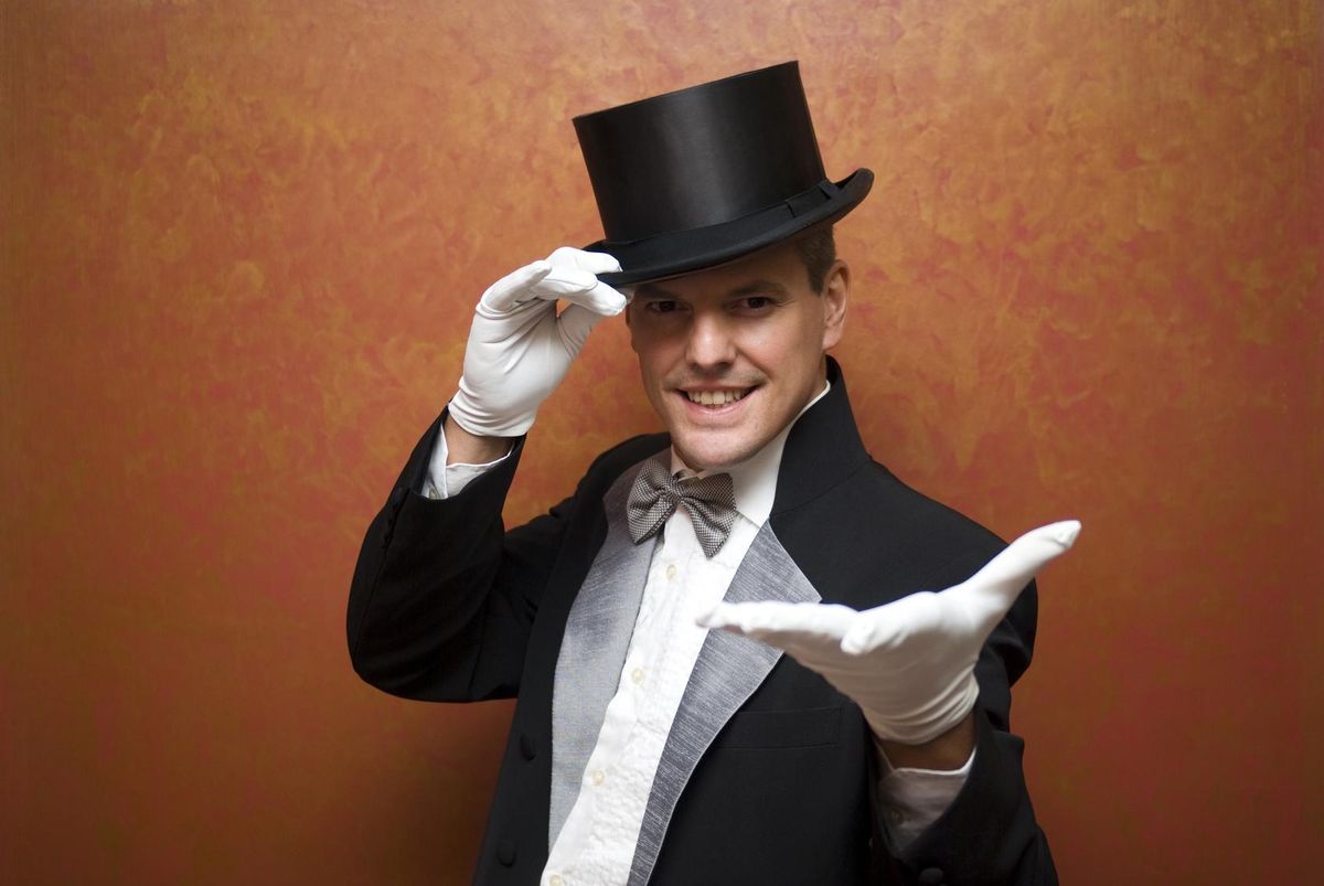Magician performing