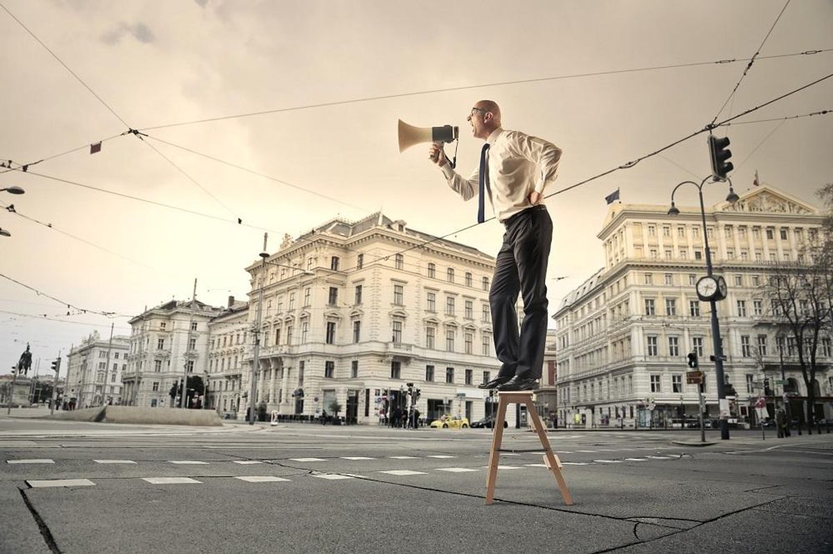Man doing public relations for his startup