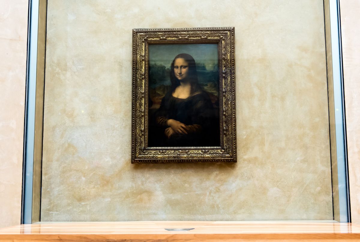 Mona Lisa by the Italian artist Leonardo da Vinci at the Louvre Museum