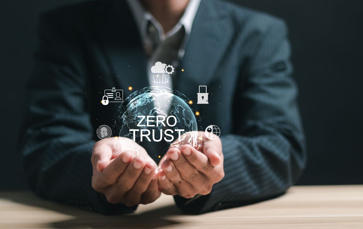Zero trust security model concept