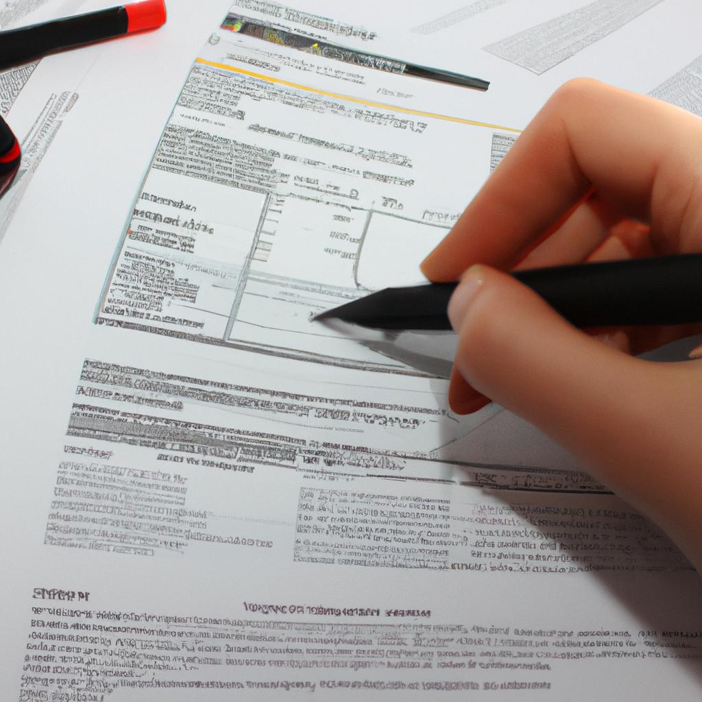 Person filling out tax forms