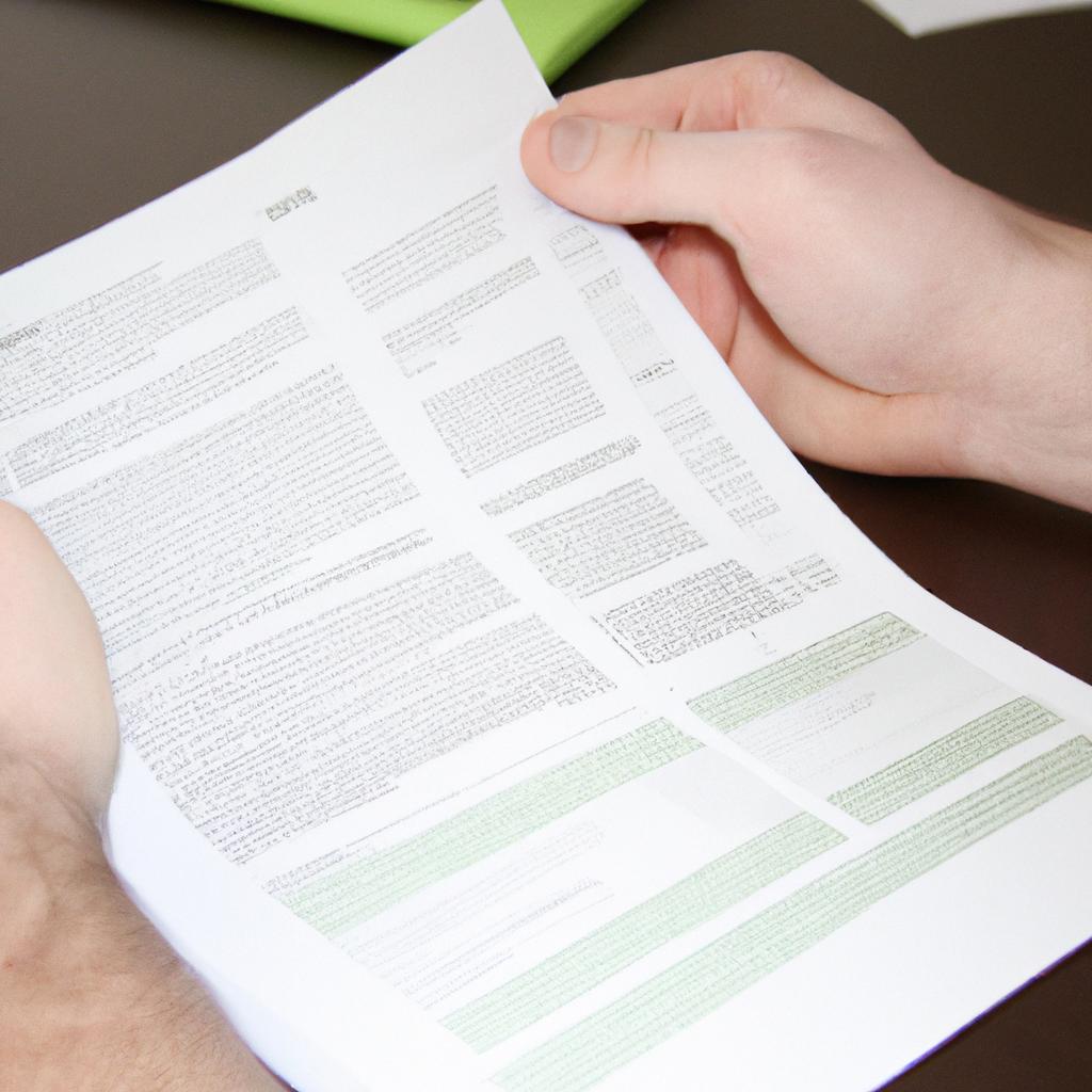 Person reviewing financial documents