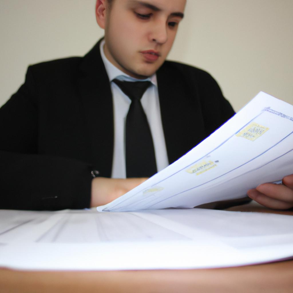 Person reviewing financial documents calmly